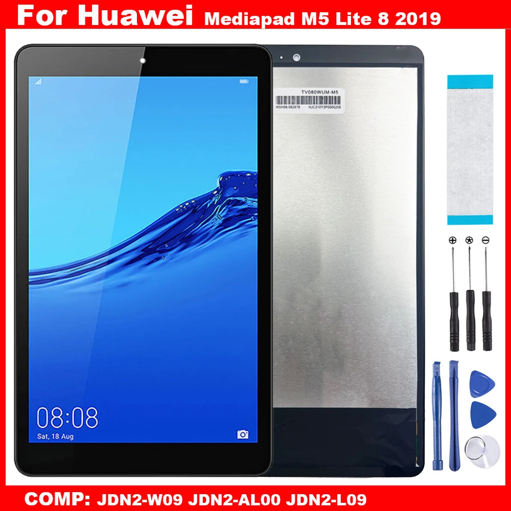 

LCD Display For Huawei Mediapad M5 Lite 8 2019 JDN2-W09 JDN2-AL00 JDN2-L09 LCD Display Touch Screen Digitizer Assembly