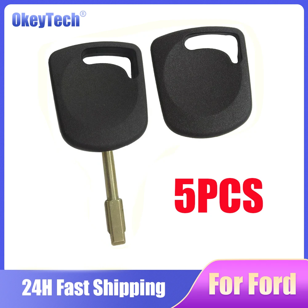 

Okeytech 5pcs/lot For Ford Focus Mondeo KA Jaguar XJ8 Transit Connect Fob Transponder Key Shell FO21 Blade Blank Blade Case