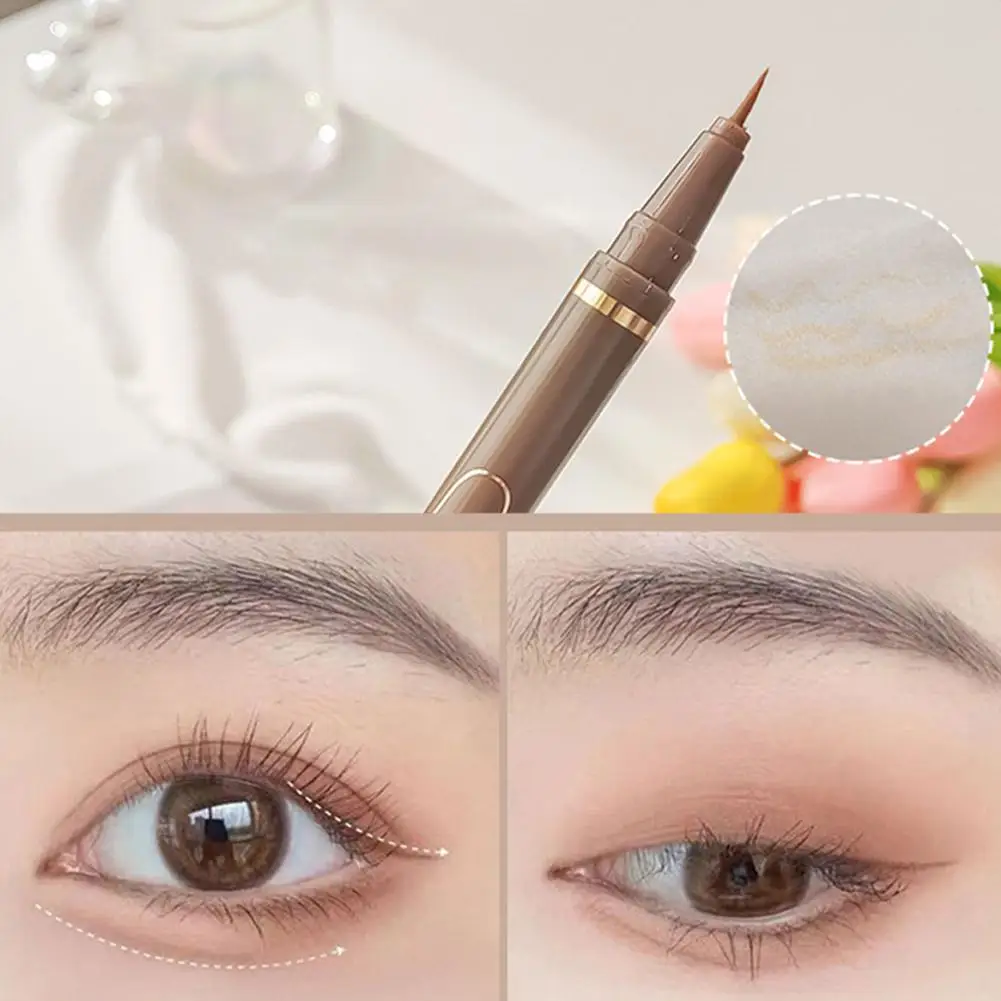 Profession eller flüssiger Eyeliner langlebiger schnell trocknender Wimpern ultra feiner Augen-Unter stift liner wasserdichte Anti-Schweiß-Kosmetik t7i6