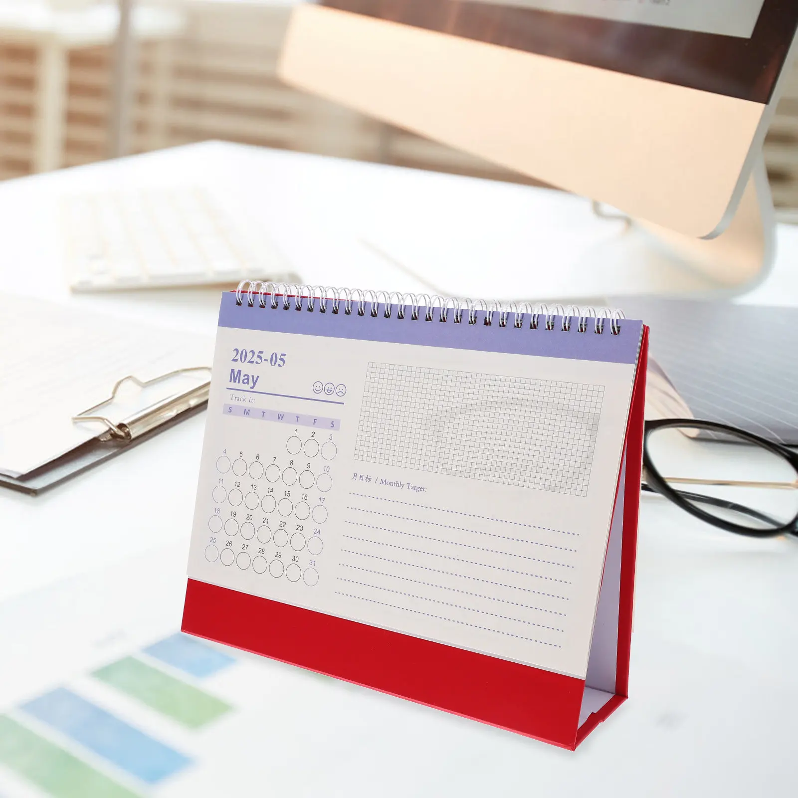 

Cute Desk Calendar Desktop for Table Standing Calander Calendars Monthly Classroom