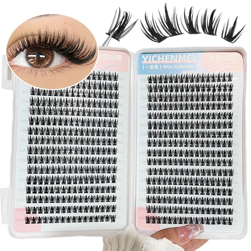 32 Rows Large Capacity False Eyelashes Natural Simulation Dense 3D Single Cluster DIY Eyelash Book Lashes Extension Beauty Tools