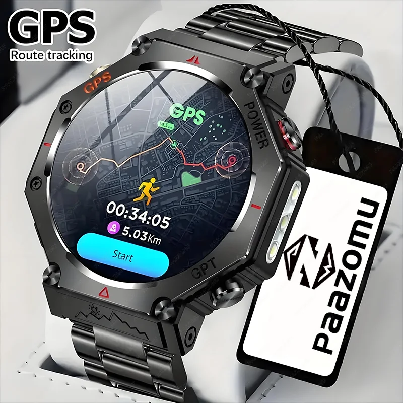 

2025 New Dual-Frequency GPS, 100+ Sports Mode, Wireless Call, Information Reminder, Men's And Women's Outdoor Sports Smart Watch