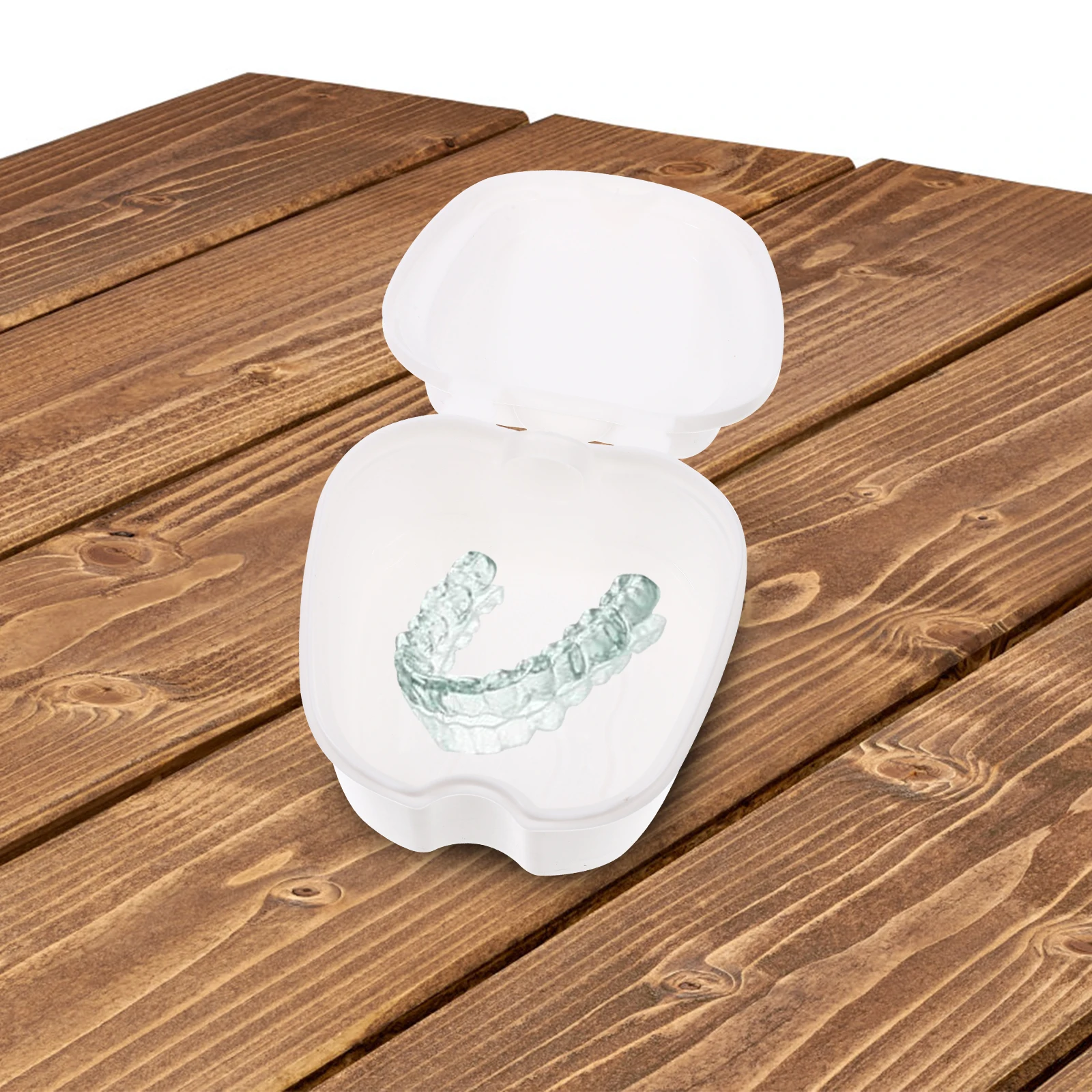 

Denture Box Cleaner Case Retainer Container Portable PP Denture Care Holder Retainer Holder Storage Travel Solution