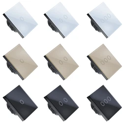 EU/UK Standard Bonda Wall Switch, Light Touch Switch 1 Gang 1 Way AC110V-220V Wall Touch Switch