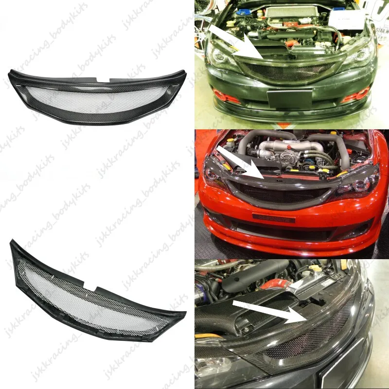 

For Subaru Impreza GRB Front Bumper Grill Mesh Cover Carbon Fiber Grilles Kits car BodyKits