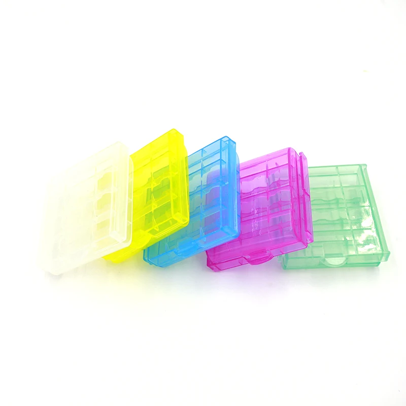 Case For 18650 16340 Battery PVC Hard Plastic Battery Storage 5 To 7 Battery Case Holder Box Batteries AA To AAA 14500 10440