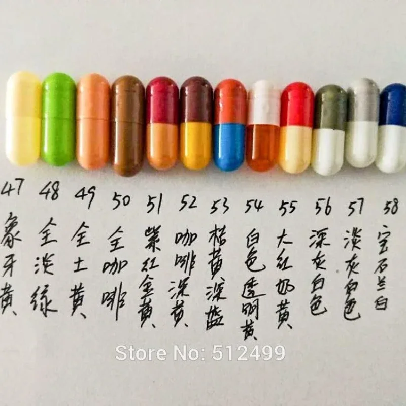 0# 200pcs/lot.0 size High quality colored hard gelatin empty capsules, hollow gelatin capsules ,joined or separated capsules