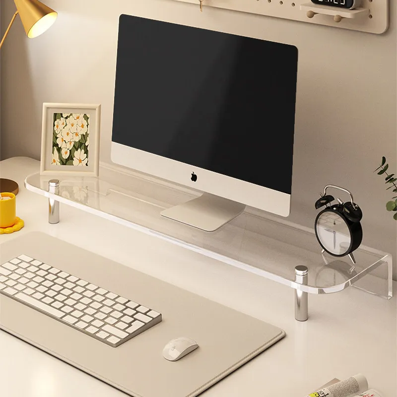 Monitor Heightening Rack Desktop Computer Base Bracket Desktop Keyboard Bracket Support Rack Acrylic Shelf