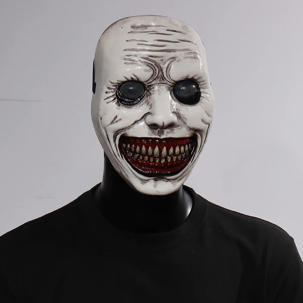 The Exorcist Smiling Face Demon Mask Cosplay Evil Creepy Ghost Skull Plastic Masks Halloween Carnival Purim Party Costume Props