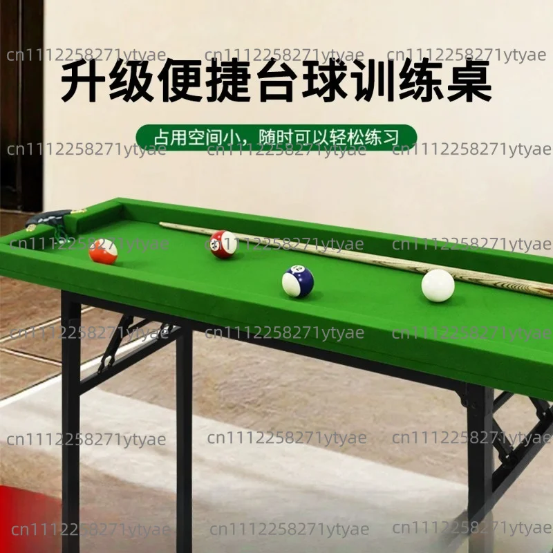 Five-Point Aiming Foldable Billiard Training Table No Rubber Cushion Single Hole Snooked Pocket Home Practice Pool Table