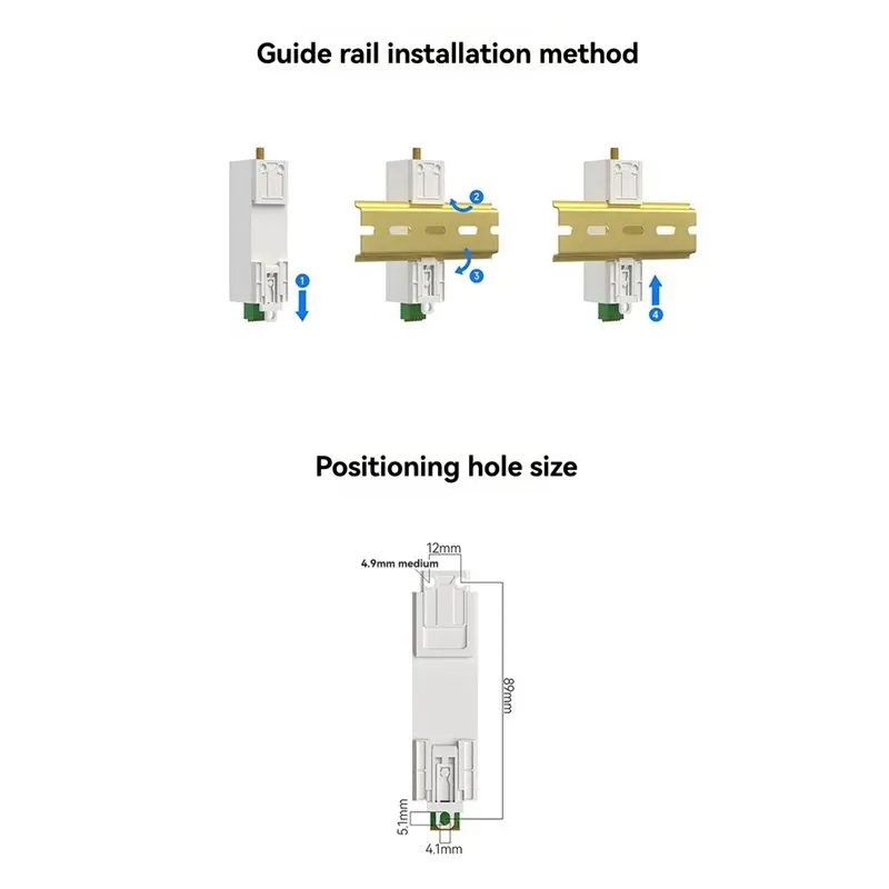 New!Industrial Grade AT Support TCEC05-485 RS485 To Ethernet Serial Server DC8-28V RS485 TCP/UDP MQTT Small Size Modbus