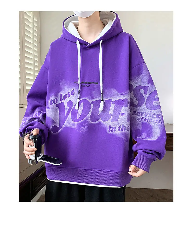 2026 Frühling Herbst Herren Casual Baumwoll-Hoodies Jugend Streetwear Pull-On Sweatshirts Slim Fit Pullover Outdoor Top Kapuzenpullover Kleidung – Detail 13