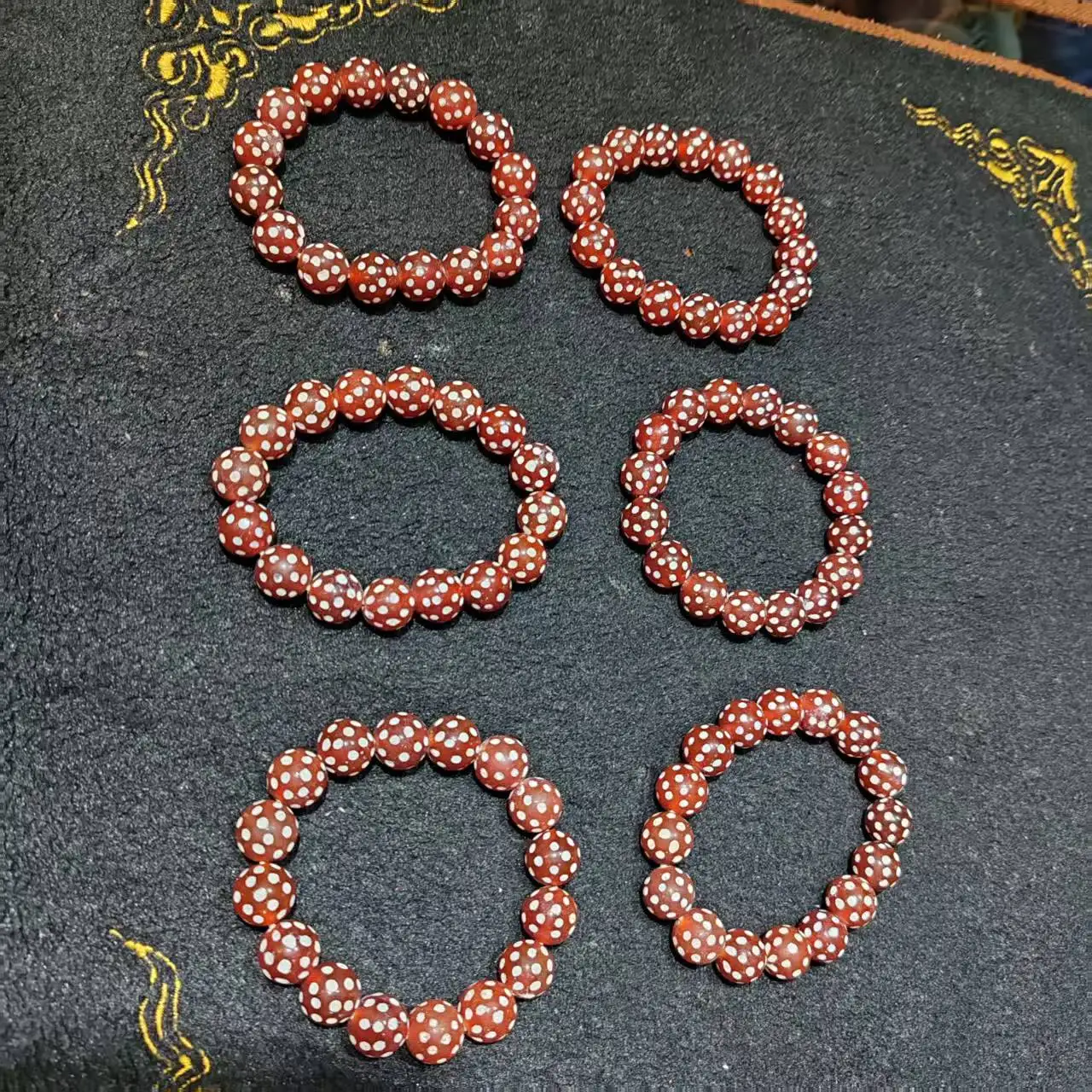 

1pcs/lot Jewelry Tibetan dzi Bead Starry Bracelet natural agate charms bedels joyeria fina gift oval ethnic style