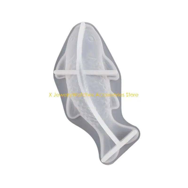 قالب سيليكون على شكل سمكة ذهبية 31KD قالب زينة على شكل جبس حيواني قالب شمعة قالب فندان