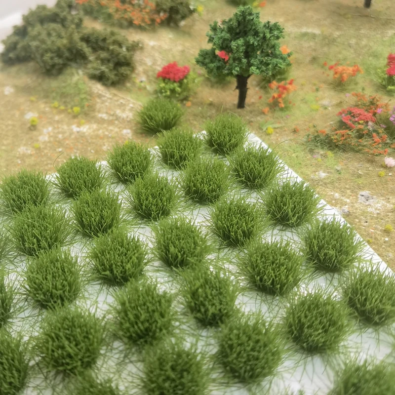 8mm height model grass cluster Miniature Plant Wargame Scene Grass Tufts Model Accessories Modeling Materials Toy with adheive