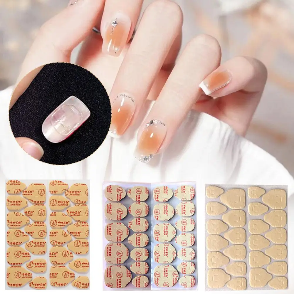 Double Side Nail Jelly Glue Transparent False Nail Tape Adhesive Stickers Glue Art Manicur Nails Accessories Reusable DIY D1X1