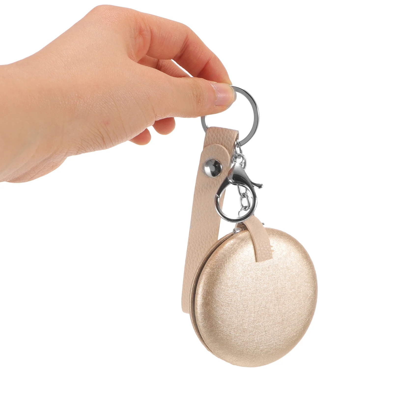 

1Pcs Mini Mirror Keychain Compact Double-Side Metal Handheld Mirror for Portable Makeup Travel Essential Beauty Tool Keyring