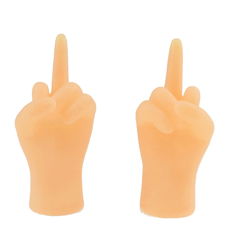 2 stks/zak Nieuwigheid Mini Leuke Vinger Speelgoed Kids Halloween Wacky Middelvinger Vingervormige Vinger Cover Speelgoed Kinderen Vakantie cadeau