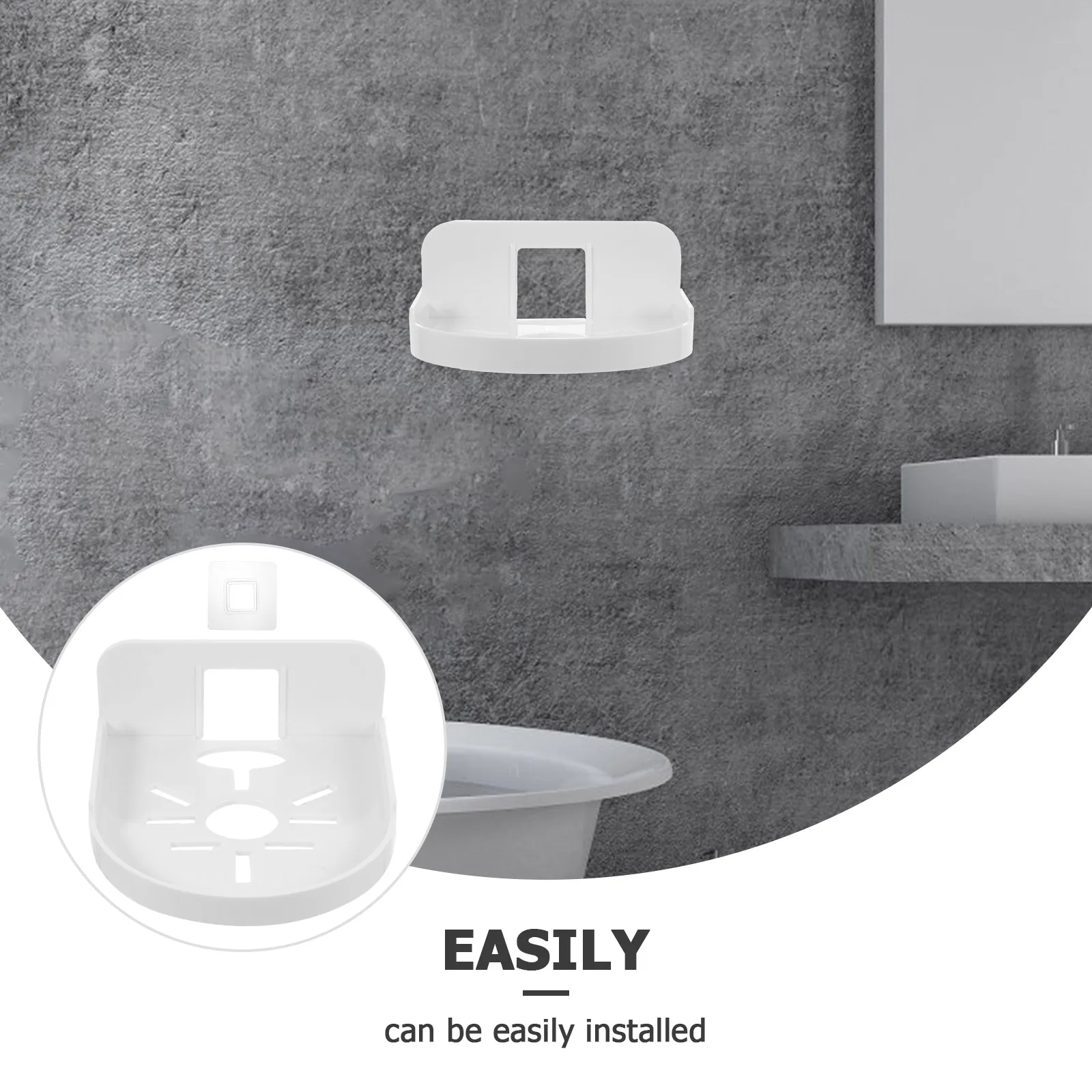 

2Pcs Security Camera Mount Brackets Wall Shelf Adhesive Small Floating Speaker Shelf No Drill Easy Install for Home