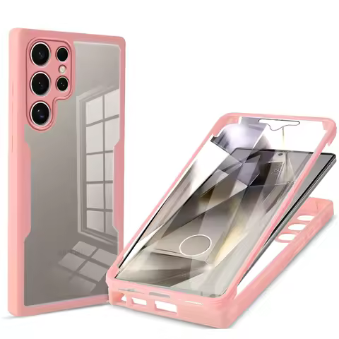 360° full shockproof protection phone case for Samsung Galaxy S24 S23 S22 S21 Plus Ultra fine hole double-sided hard back cover