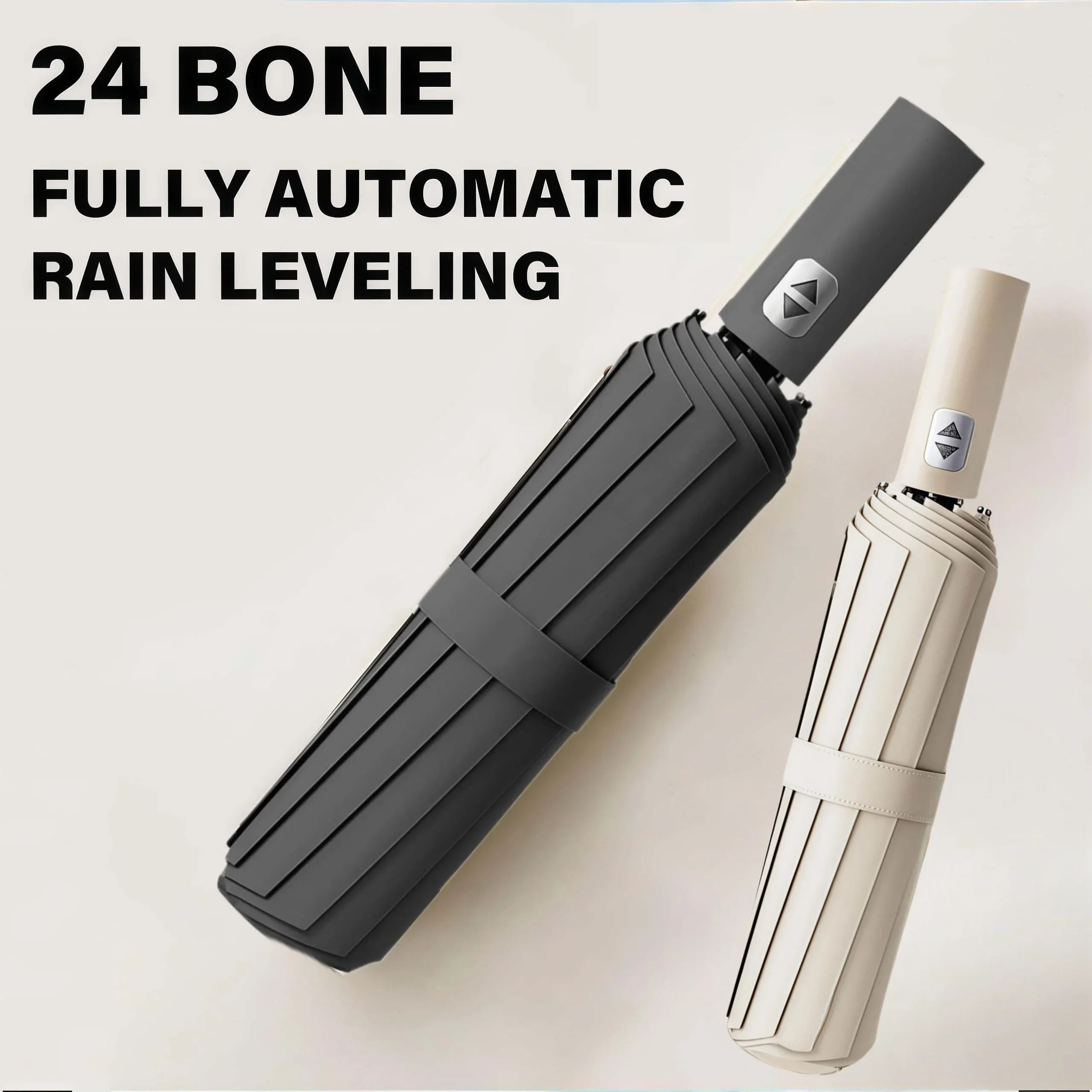 

Усиленный автоматический складной зонт с 24 костями — автоматическое открытие/закрытие, ветрозащитная защита от ультрафиолета, роскошный бизнес-унисекс, портативный дождь и солнце