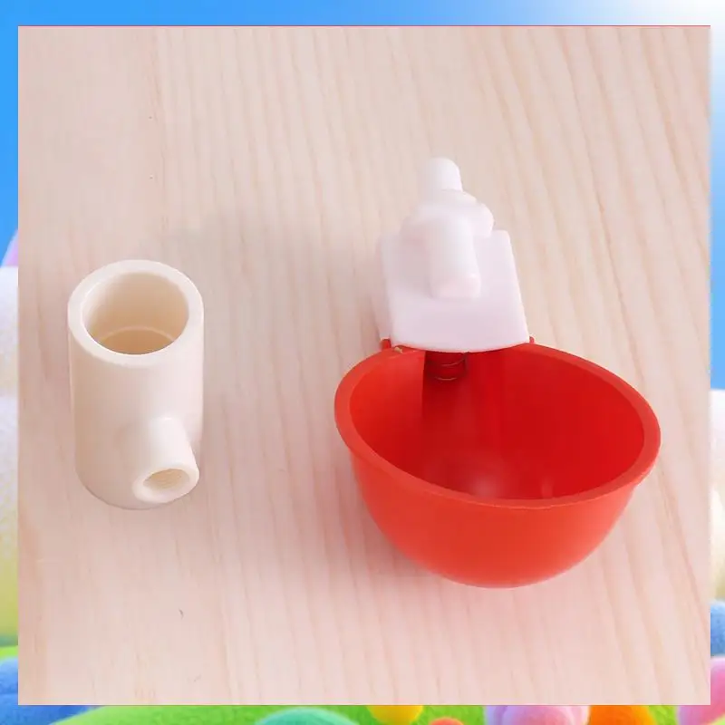 

10Pcs Automatic Chicken Waterer Cups Chicken Water Feeder With PVC Tee Fittings Chicken Water Cups-AA25