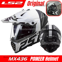LS2 MX436 PIONEER EVO Motocross Helmet Double lens off-road Racing Sports Motorcycle helmets Cascos para motos