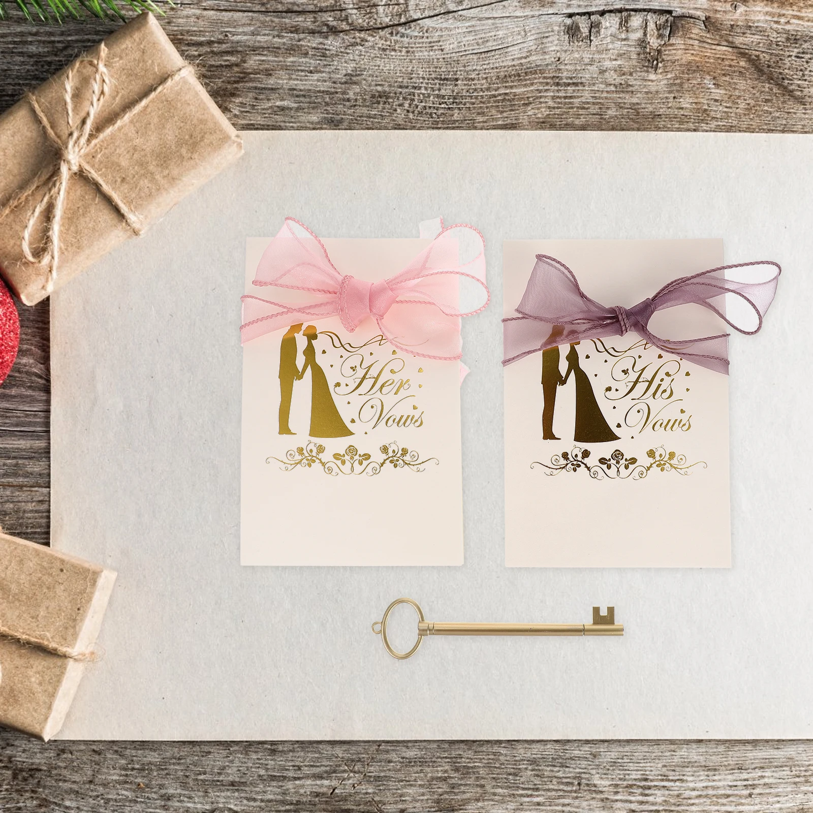 

Oath Card Wedding Cards Books Decorations for Ceremony Swearing Cloth Vows Bride