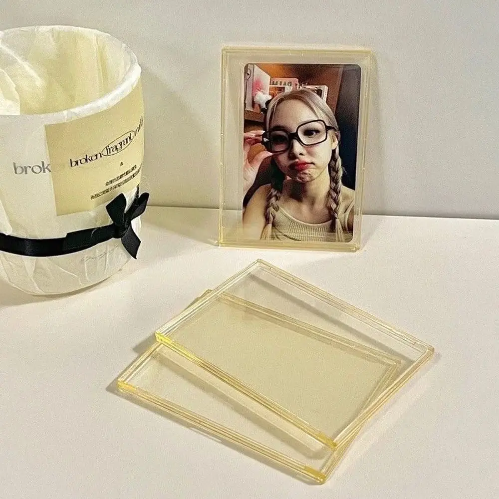 

Acrylic Shell Card Brick Photo Protection Transparent Card Display Clear Cards Sleeves Photocard Holder Baseball Football