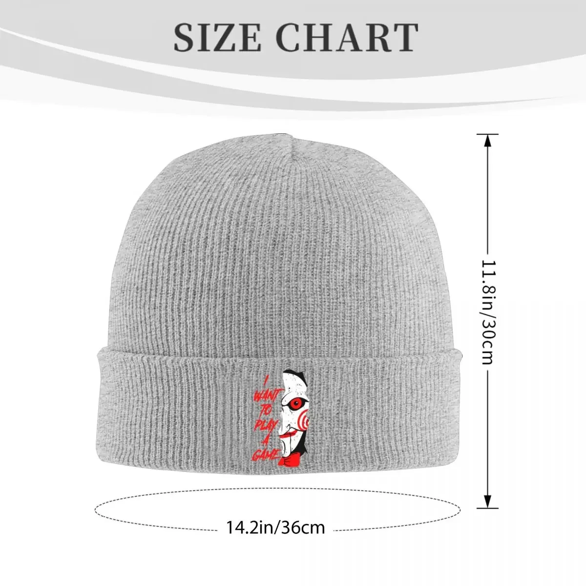 Saw Movie Hats Autumn Winter Beanie Warm I Want to Play a Game Cap Female Male Acrylic Skullcap