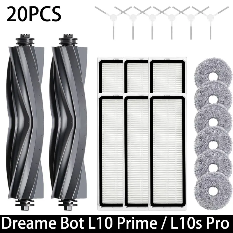 Dreame Bot L10 Prime / L10s Pro / L10 Pro Accessoires Hoofdzijborstel Hepa Filter Mop Doek robot Vervangende reserveonderdelen