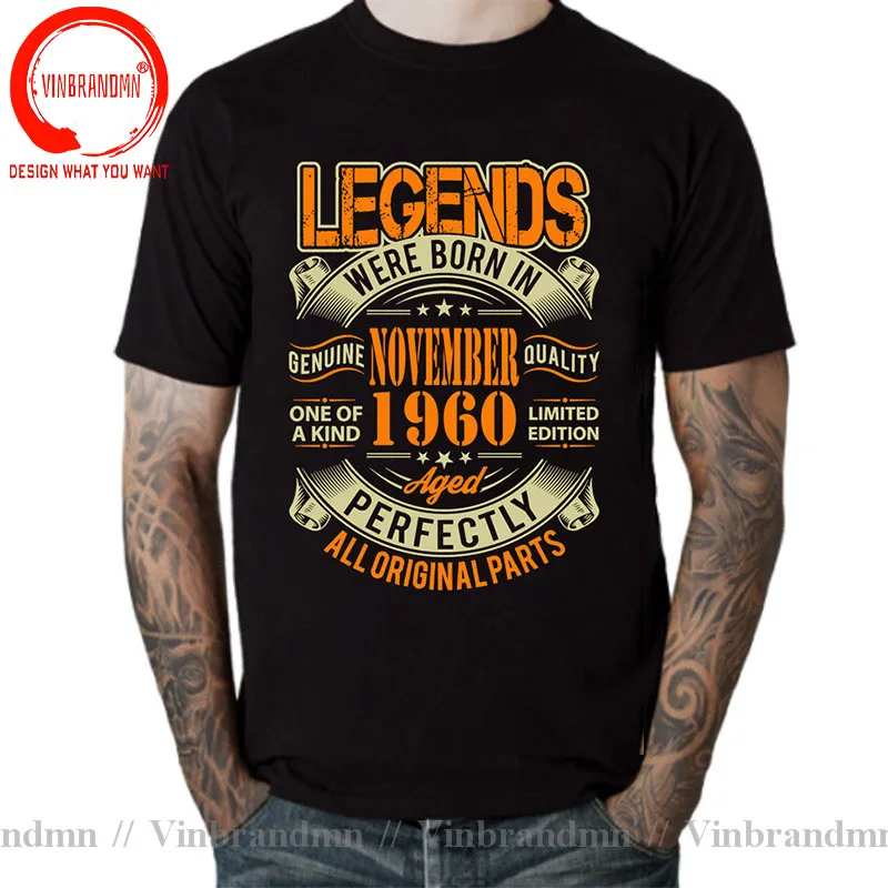 Legends Born in 1960 Aged Perfectly January Febuary March April May June July August September October November December T Shirt