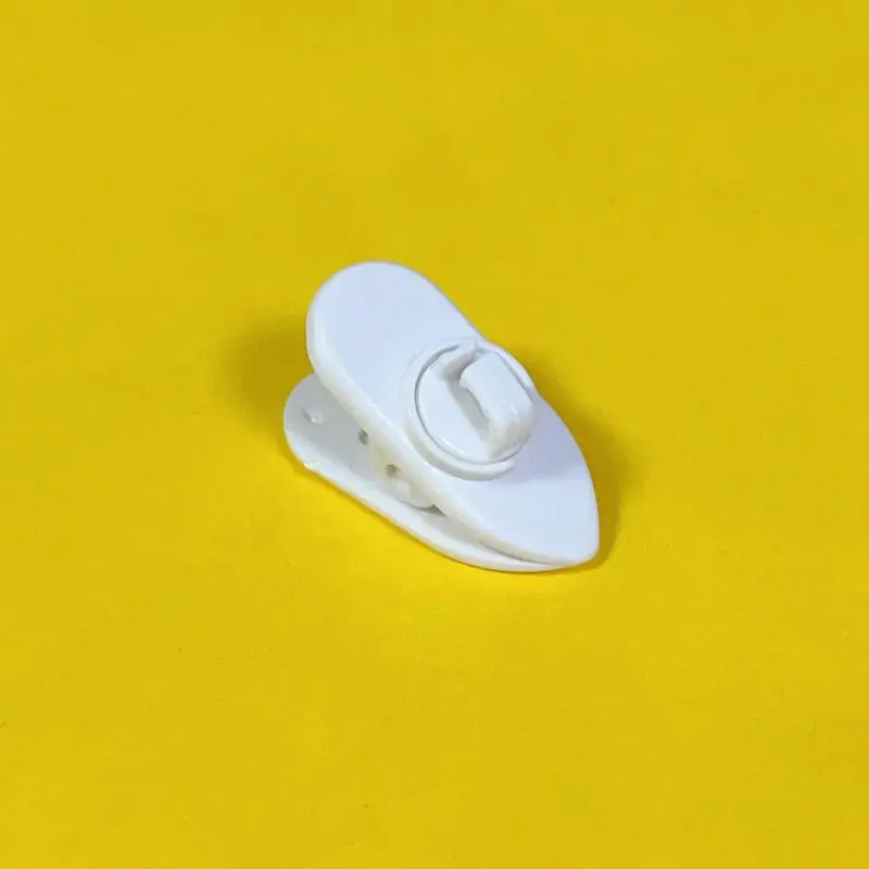 Cable de plástico para auriculares, Clip de solapa, abrazadera de Clip Lavalier, Clip para auriculares, accesorios para auriculares, calambres blancos
