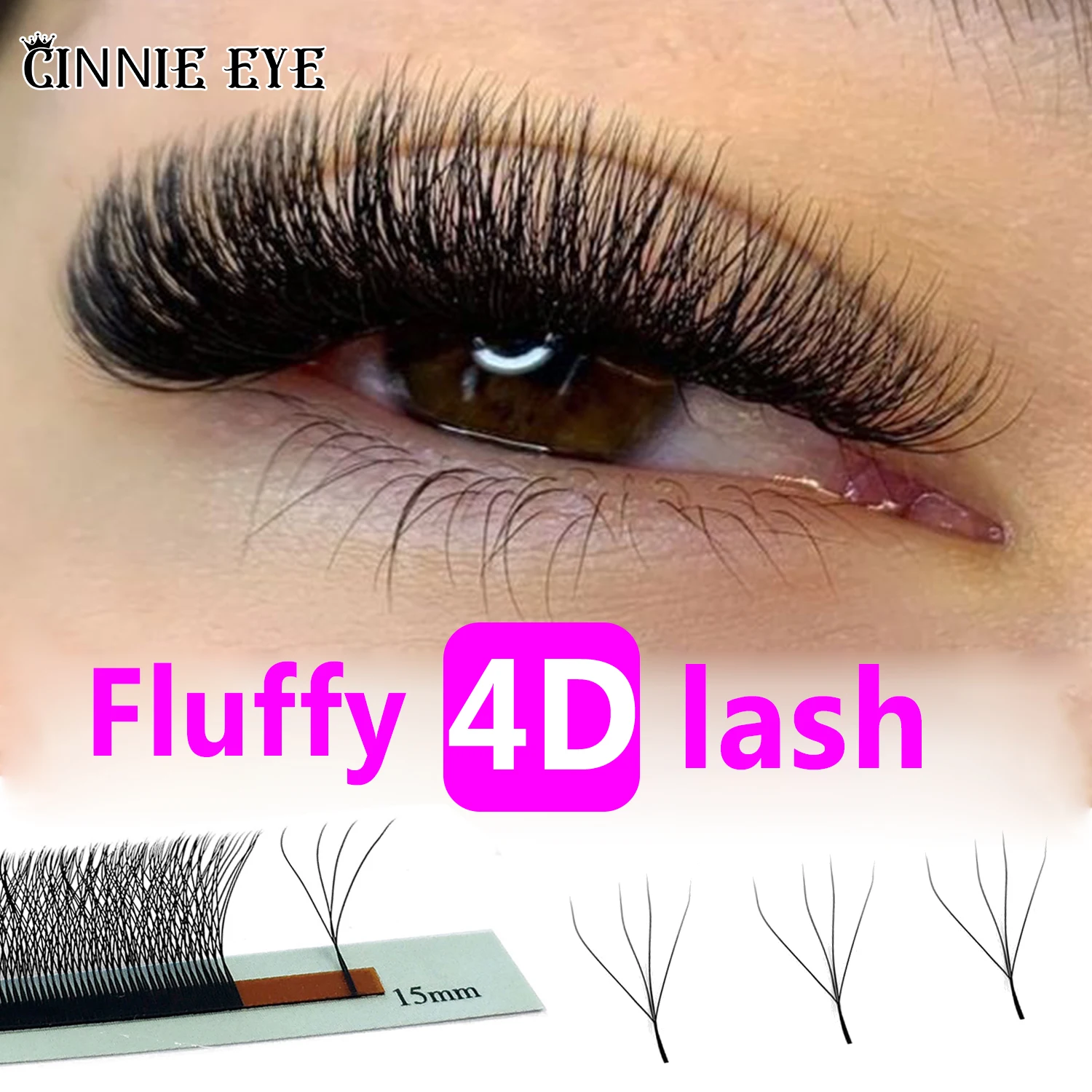 New Cilios 4D W Lash Extensions Mixed 5D Wispy False Eyelash Curl C/D Natural Individual Lash Cluster Premade Russia Volume Fans