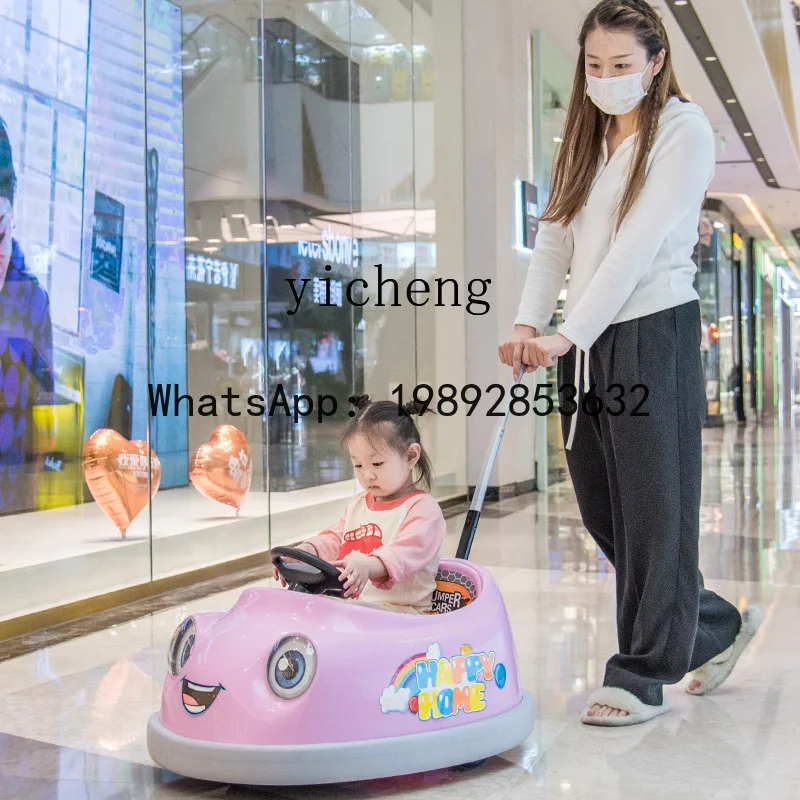 AG voiture électrique pour enfants contrôle à quatre roues bébé pousser moto bébé jouet voiture Portable enfants pare-chocs voiture