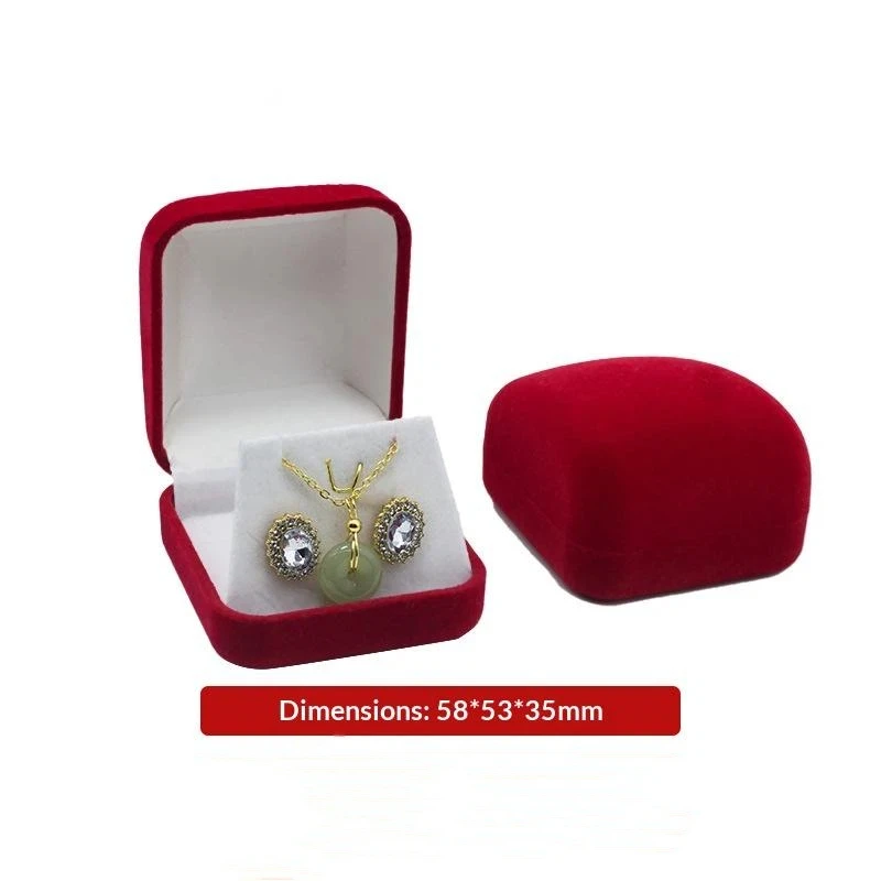 Schmuck-Präsentations-Geschenkverpackungsboxen Samt-Ohrstecker Kleine Halsketten-Aufbewahrungsbox Organizer-Etui Tragbar für Reisen und Hochzeiten – Detail 6