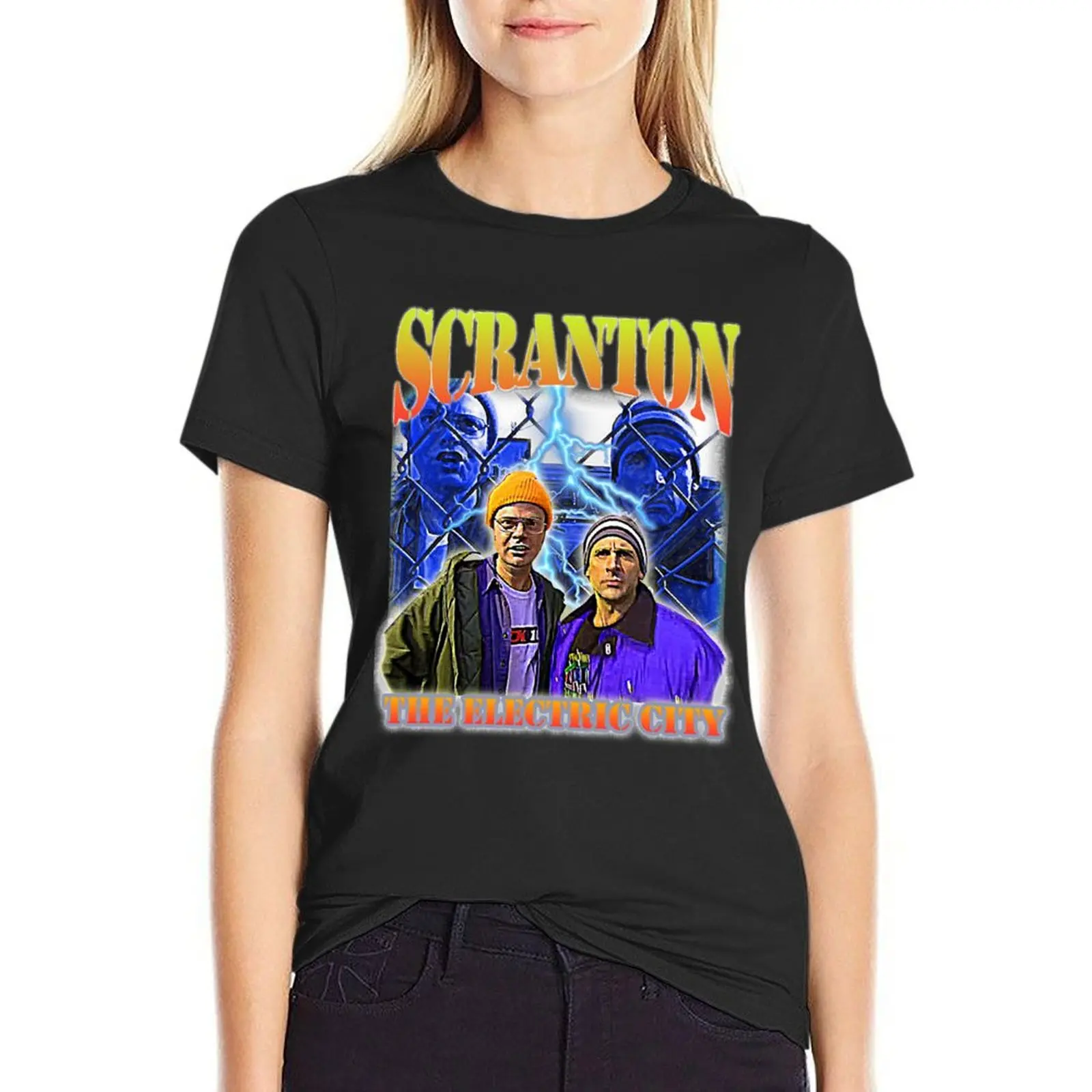 Scranton The Electric City T-Shirt tops summer clothes anime clothes t-shirt dress for Women sexy