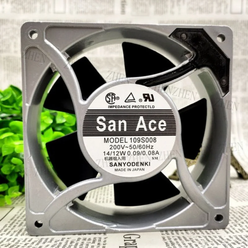 

Y 1PCS New for SANYO 109S008 AC200V 12038 12CM Aluminum frame cooling fan # QW.