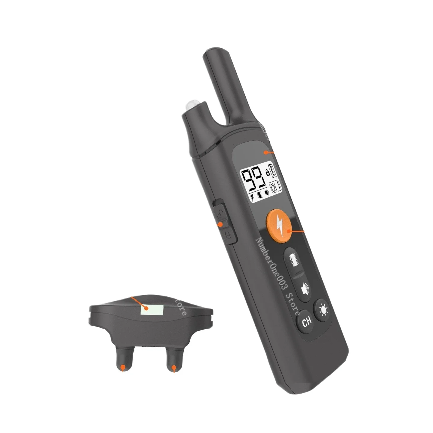 Remote Control Dog Trainer, Bark Stopper, Electronic Shock Collar, Rechargeable, Waterproof, Pet Anti-barking Training Collar