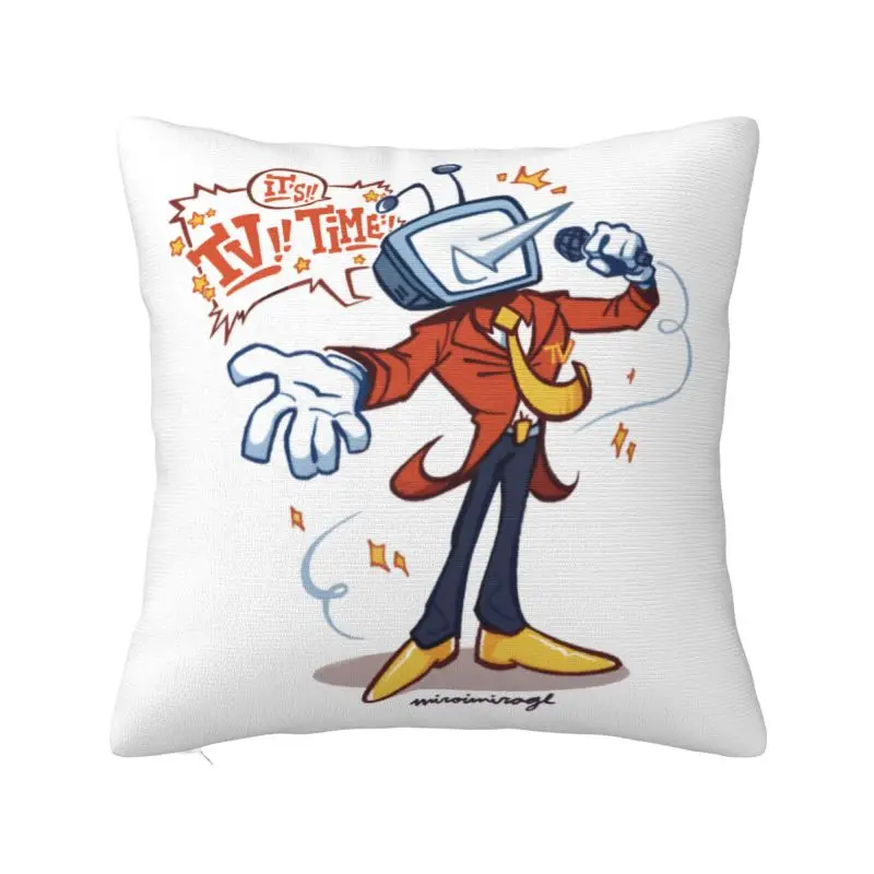It'S Tv Time Mr Tenna Deltarune Cushion Cover 55*55 cm Polyester Throw Pillow Case for Living Room Bedding Sofa Pillowslip