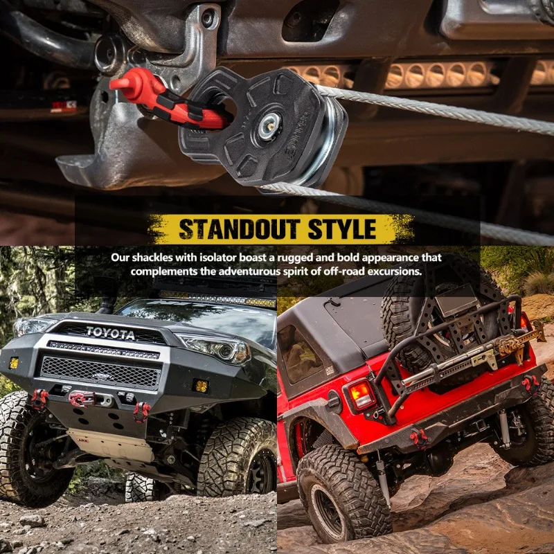 Red 3/4 inch 4.75T outdoor escape D-type shackle Bow connection shackle