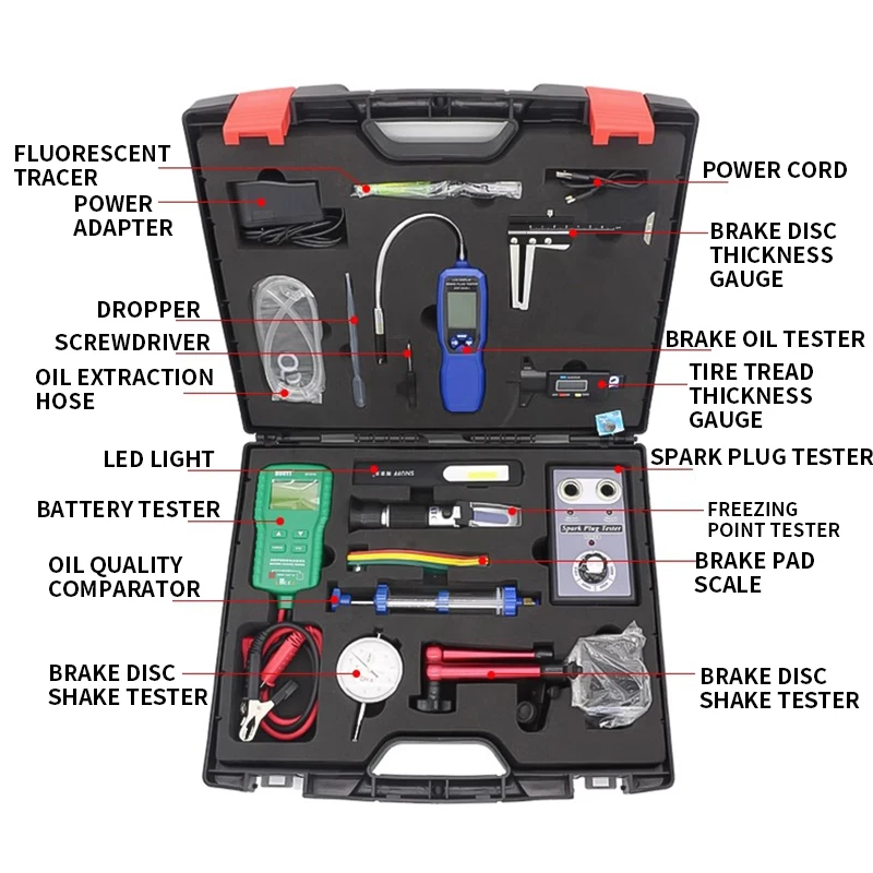 Car quick repair and maintenance test kit maintenance test kit oil quality comparison brake oil tester battery test