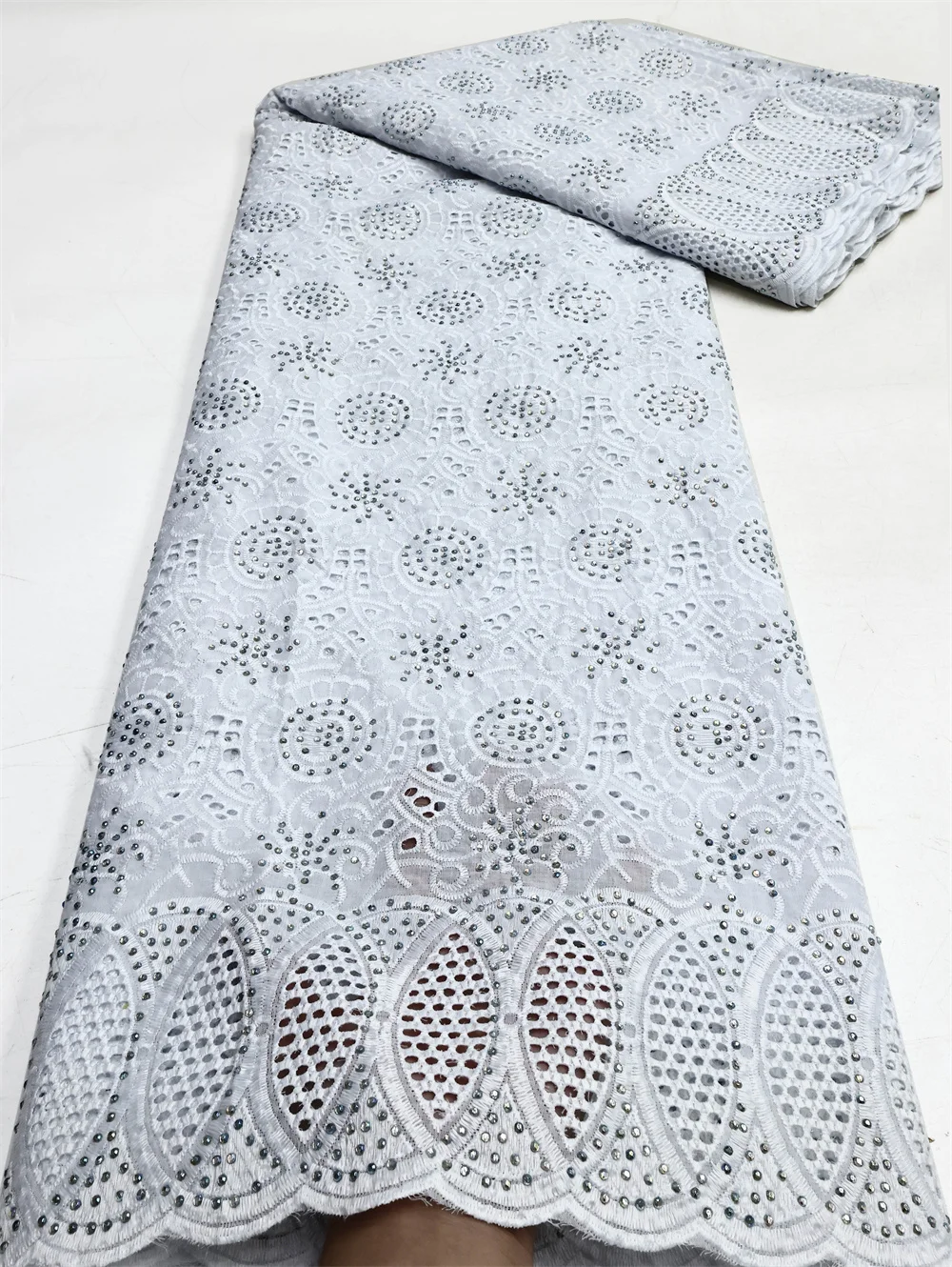 Swiss Voile Lace In Switzerland 2024 High Quality Nigerian African Cotton Lace Fabric for Women Wedding Dresses Party Sew