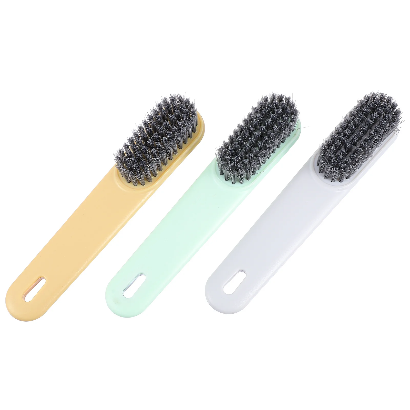 3 قطع من فرش تنظيف الأظافر ذات شعيرات ناعمة من البلاستيك الفاخر متعدد الاستخدام للأحذية والغسيل والحمام والمكتب المنزلي