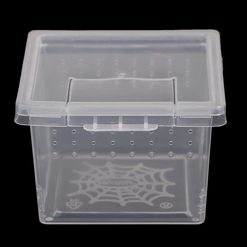 1pcs Plastic Feeding Acrylic Box Insect Spider Habitat Feeding Box Case Scare Toy Box Container Tank Transport Hatching Tank