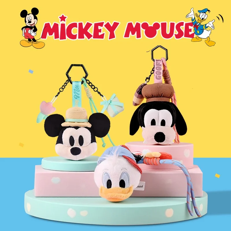 Klassische Anime-Anhänger Plüsch-Schlüsselanhänger Mickey Mouse Puppen Stofftiere Weihnachts- und Geburtstagsgeschenke für Männer Frauen Mützen-Accessoires