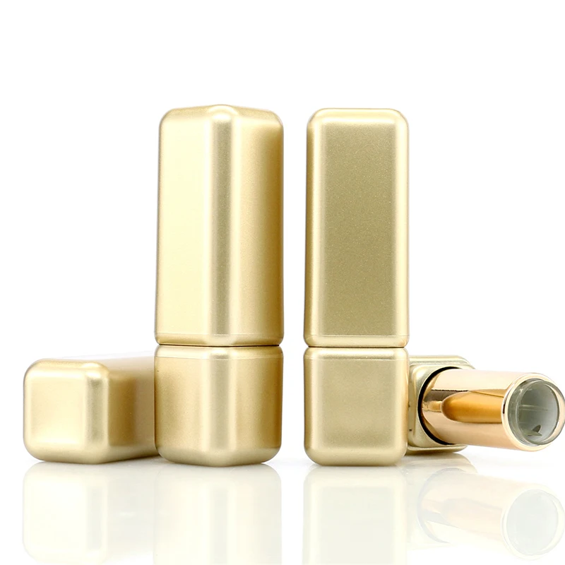 3.8g Asian Gold Empty Lipstick Tube Refillable Lipstick Bottle DIY Lip Balm Container Lip Stick Lip Balm Sample Tubes Vials