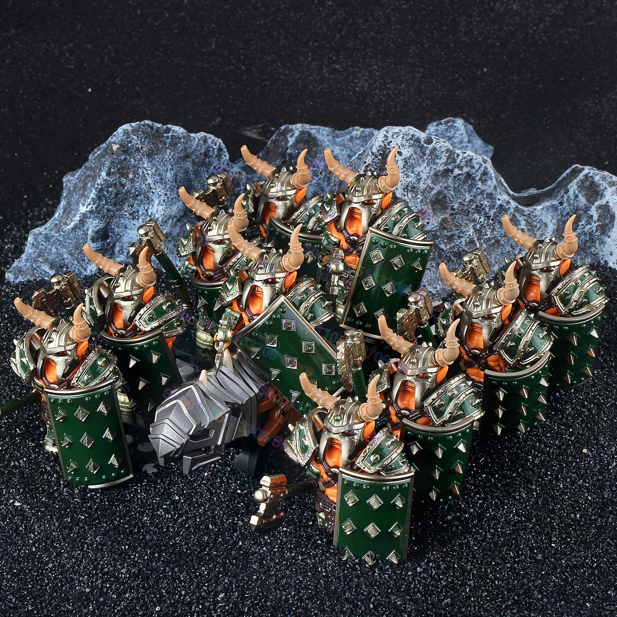 Warcraft Warrior Mini Action Figures Wolf Mounts Building Block Figures Toy Orc Accessories Warrior Model Gift Toy DT8905