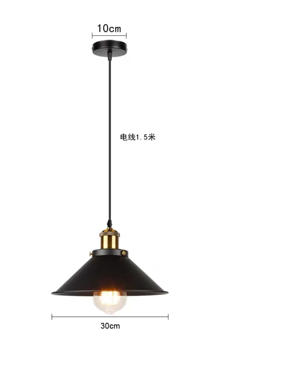 

Retro Highquality American Country Style Black Ceiling Lamp Loft for/Industrial Creative Indoor Home Bedroom DecorLighting