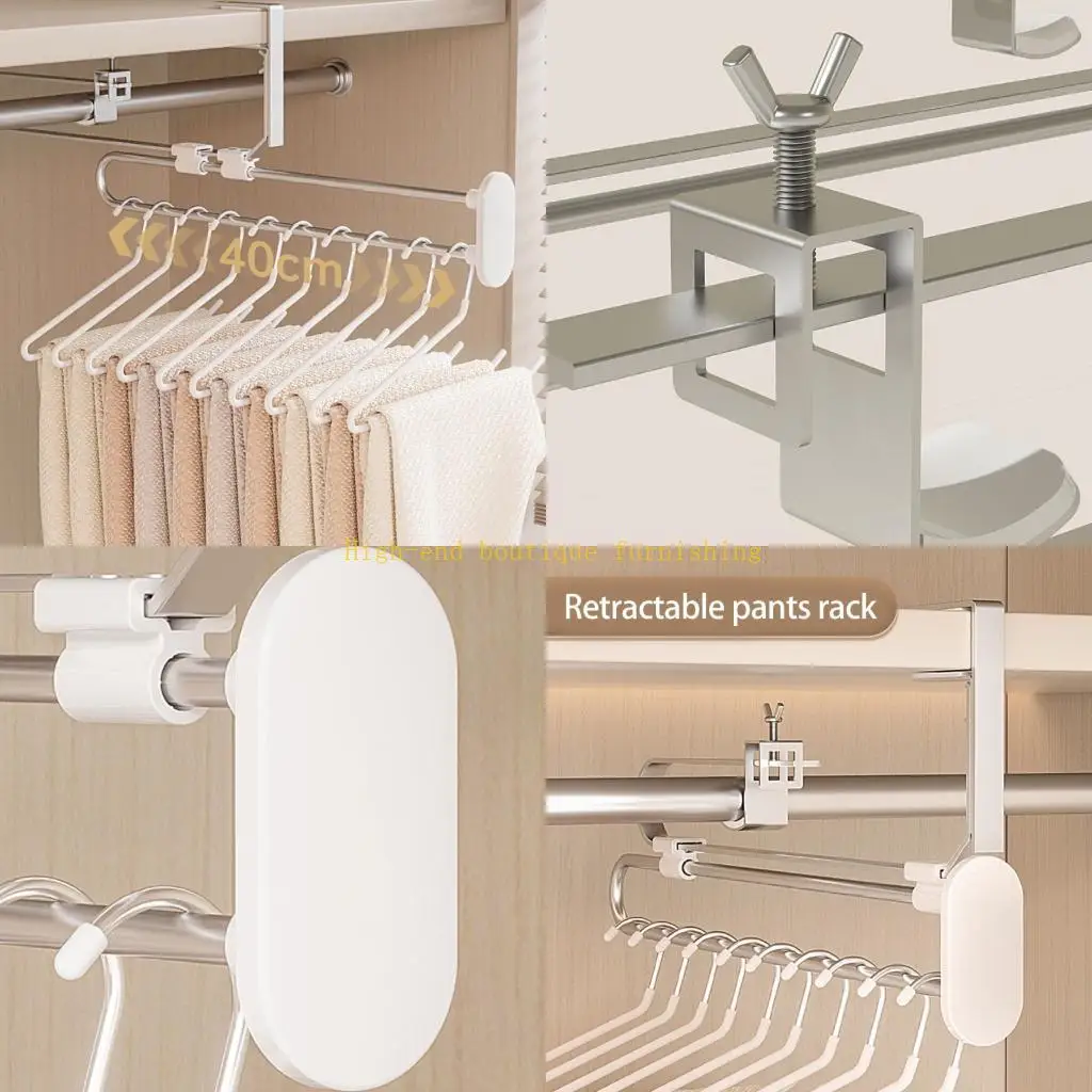 L9NB Quick Install Hanger For Seasonal Apparel Management Pull Out Trousers Rack